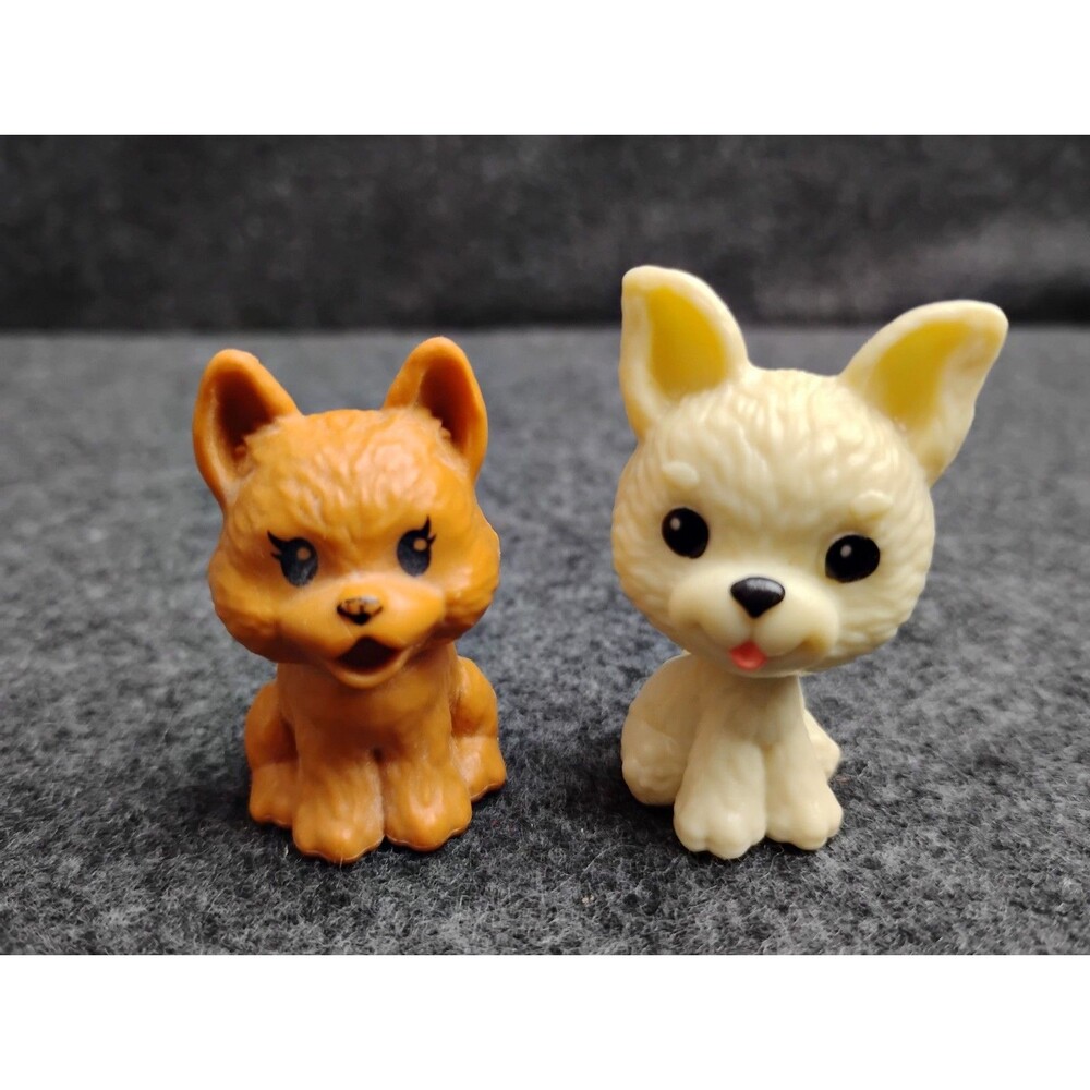 Barbie Club Kelly Chelsea Dog Pet Animal Replacement Lot Brown and Cream Puppy